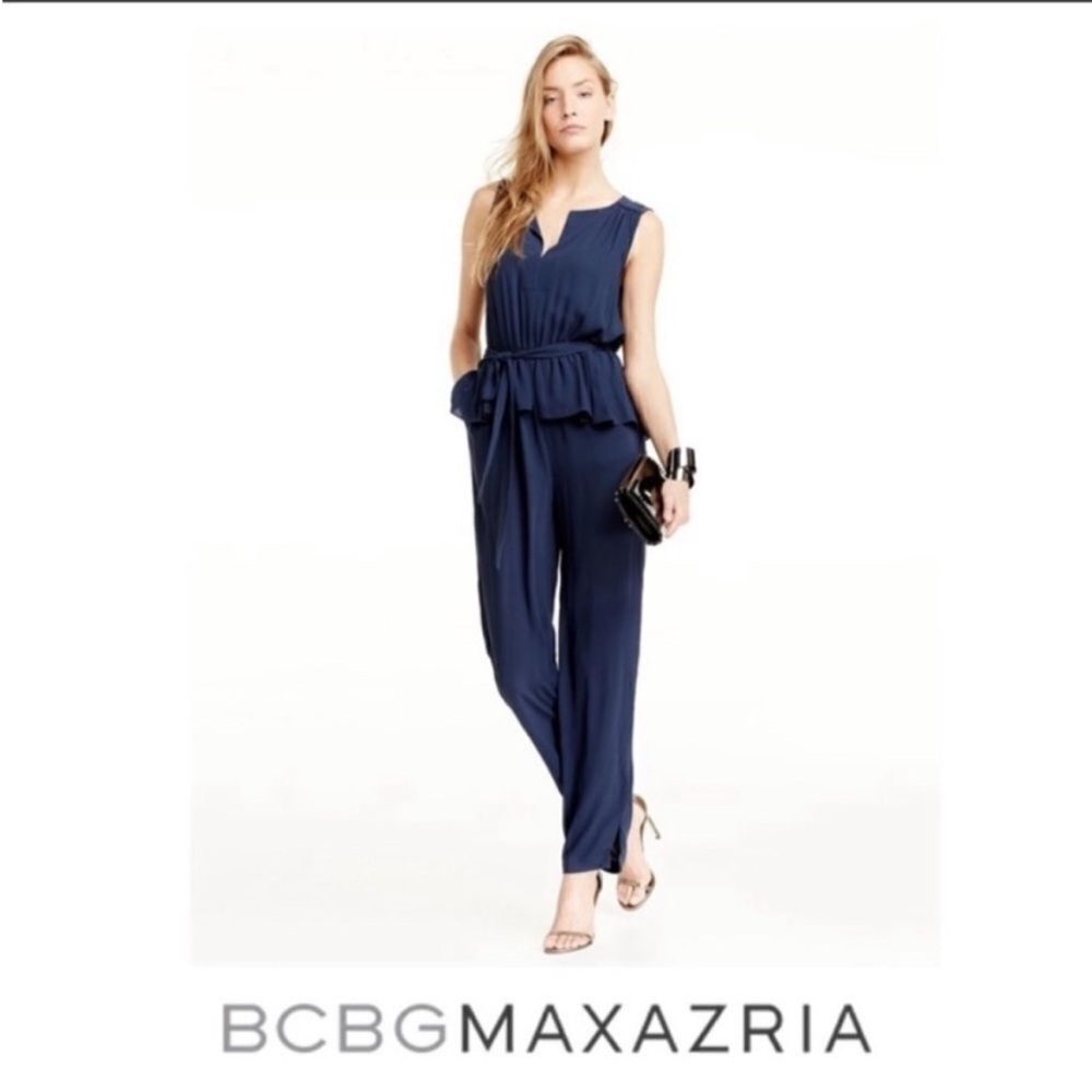Vintage BCBG MaxAzria Navy Jumpsuit - Small